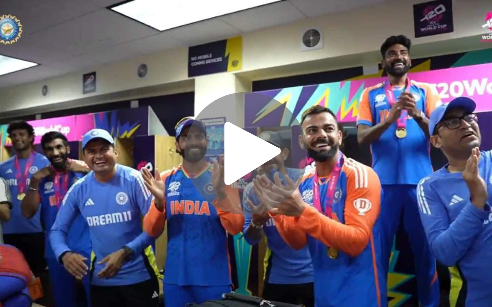 [Watch] Team India's Dressing Room Celebrations After T20 WC 2024 Victory